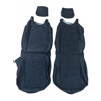 Авто-Майка на сидіння 1+1 Ромб з Синьою стрічкою