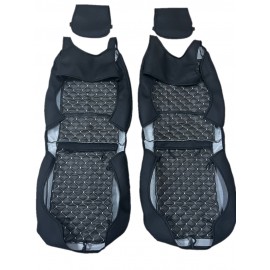 Авто-Майка на сидіння 1+1 Ромб з Білою стрічкою