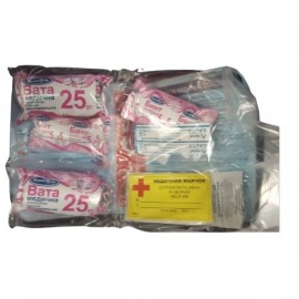 Аптечка автомобільна 21 предмет м'яка, на змійці, червоного кольору