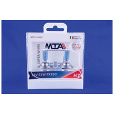 Лампи H7 12V 55W PX26D SUPER WHITE +50% (2 шт) MTA