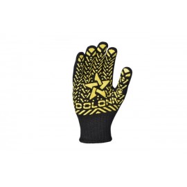 562 Долоні Рукавички "Зірка" трикотажні робочі чорні з пвх 7 клас 10 розмір