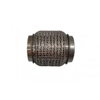 19005, Гофра глушника (55x100) 3-шарова (нержавіюча сталь, довга з фланцем) Interlock WANLANDA, BW551003B, 194 грн, 15934, , Приладдя