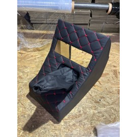 Консоль подовжена з чохлом КПП ВАЗ 2107, чорна з червоною стрічкою