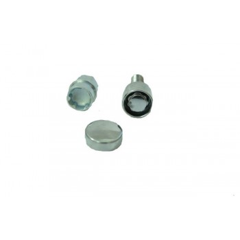 10233, Болт коліс хром конус секретки (оберт. кільце, 2 ключі) (ш 1.25) (4 шт) (блиск) - 12х24, 372093 Х2, 493 грн, 20647, , Болти - Гайки колісні