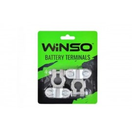 Клеми акумуляторні 2шт. свинцеві блістер 310 гр. WINSO Клеми акумуляторні 2шт. свинцеві блістер 310 гр. WINSO
