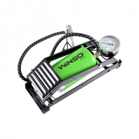 Насос ножний з манометром, циліндир 55*120мм., довж.шланга 60см., в комплекті 3 адаптери WINSO