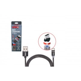 Кабель магнітний VOIN MC-2301M BK USB - Micro USB 2,4А, 1m, black (тільки зарядка) Кабель магнітний VOIN MC-2301M BK USB - Micro USB 2,4А, 1m, black (тільки зарядка)