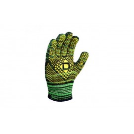 Долоні Рукавички Універсал трикотажні зелені з ПВХ "Рябушка" 10 клас