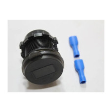 Гніздо прикурювача 12/24V 2USB - QC 3.0 з підсвіткою, врізне з кришкою, колір червоний