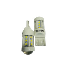 Лампа LED T20 WHITE WX3x16d 7440 12-24V 18SMD-3030 ceramics 1 контакт з лінзою 29011458