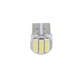 Лампа LED WHITE T10 W2,1x9,5d 12V-3SMD-7014 друкована плата 29018600