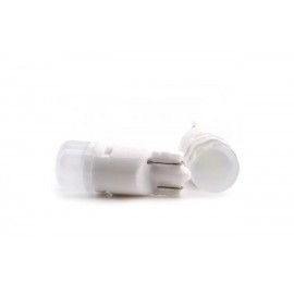 Лампа LED WHITE T10 W2,1x9,5d 12V-2SMD-2835 матова з лінзою, керамічний цоколь 29025060