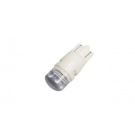 Лампа LED WHITE T10 W2,1x9,5d 12V-2SMD-2835 прозора з лінзою, керамічний цоколь 29025063