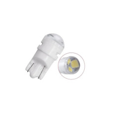 Лампа LED WHITE T10 W2,1x9,5d 12V-3SMD-2835 прозора кругла лінза, керамічний цоколь 290250665 Лампа LED WHITE T10 W2,1x9,5d 12V-3SMD-2835 прозора кругла лінза, керамічний цоколь 290250665