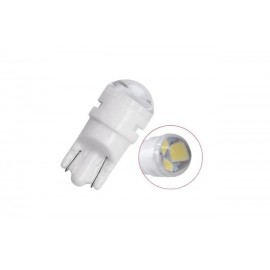 Лампа LED WHITE T10 W2,1x9,5d 12V-3SMD-2835 прозора кругла лінза, керамічний цоколь 290250665