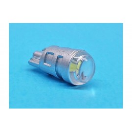 Лампа LED WHITE T10 W2,1x9,5d 12V-1SMD-5050 сірої пластиковий цоколь (лінза) 29025070