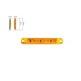 Габаритний ліхтар-катафот 8 LED AMBER 12-24V IP67. Розмір: 100*15*10 мм
