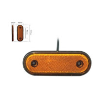 Габаритний ліхтар-катафот 20 LED AMBER 12-24V IP67. Розмір: 117*48*10 мм