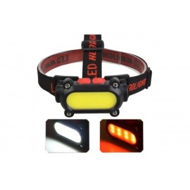 Ліхтар налобний А-KX-209 COB 7W із вбудованим акумулятором 1200 mAh. Біле та червоне світло.