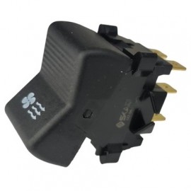 Кнопка (клавіша) вентилятора пічки 2106, Камаз, ГАЗ, УАЗ чорний корпус (6 контактів) SKADI