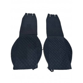 Автонакидка універсальна на переднє сидіння з Алькантари-Чорною стрічкою- к-кт 2 шт