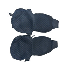 Автонакидка універсальна на переднє сидіння PREMIUM з алькантари- Синьою стрічкою- к-кт 2 шт