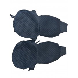 Автонакидка універсальна на переднє сидіння PREMIUM з алькантари- Синьою стрічкою- к-кт 2 шт