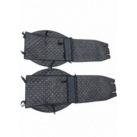 Автонакидка універсальна на переднє сидіння з Екошкіриі-Червоною стрічкою - к-кт 2 шт