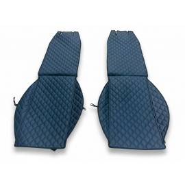 Автонакидка універсальна на переднє сидіння з Екошкіри-Синьою стрічкою- к-кт 2 шт