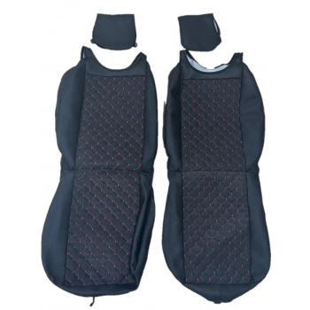 20157, Авто-Майка на сидіння 1+1 Ромб з Червоною стрічкою, 11698, 825 грн, 57794, , Салон