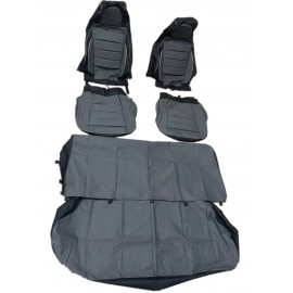 Авточохли на сидіння ПІЛОТ ВАЗ 2107 (Екошкіра+тканинна вставка) світло-сіра