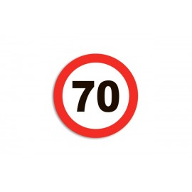 Наклейка знак 70