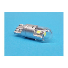 Лампа LED WHITE T10 W2,1x9,5d 12V-3SMD-2835 сіра пластикова основа (лінза) 29025080 Лампа LED WHITE T10 W2,1x9,5d 12V-3SMD-2835 сіра пластикова основа (лінза) 29025080