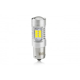 Лампа LED WHITE P21W BA15S 12V-66(60+6)SMD-2835-1 контакт з лінзою 29056960
