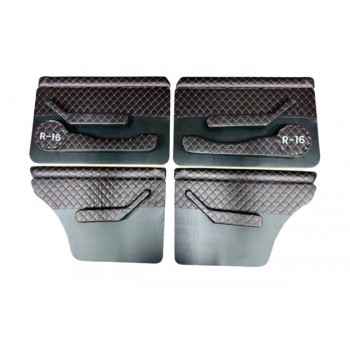 Оббивка дверей на ВАЗ 2101 - 2107 смуга, в наборі з акустичною кишенею, з накладкою дверей ( батон ), ручки дверей стрічка Червона