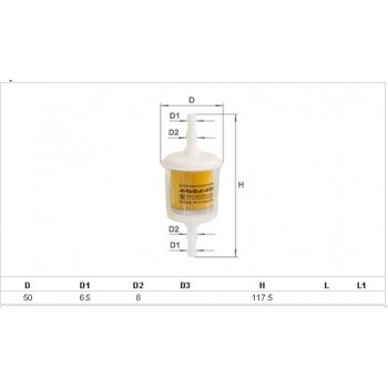 Фільтр паливний ВАЗ 2101-2108 (прямий) SKT