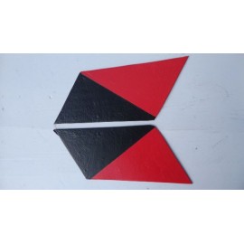 Оббивка задньої стійки ВАЗ 2101 (к-кт 2 шт) червона