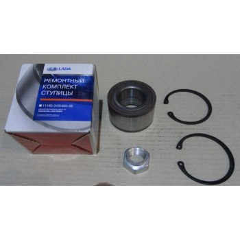 Ремкомплект передньої ступиці ВАЗ 2108 (підшипник + гайка + стопорні кільця) АвтоВАЗ